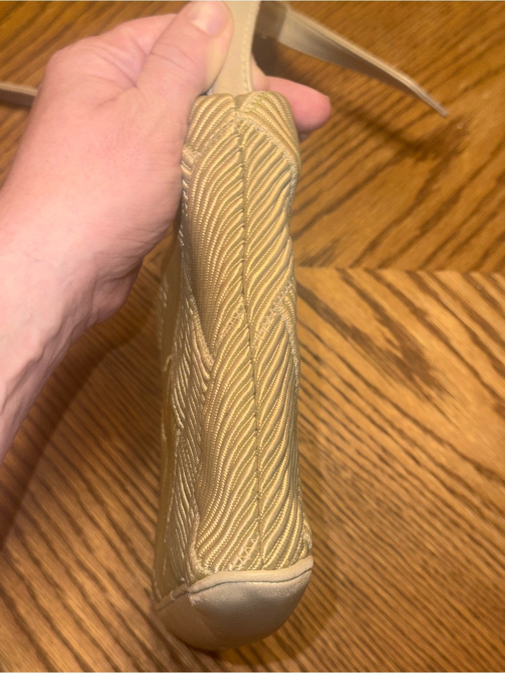 Sharif Beige Woven Crossbody Bag Purse Restoration Project TLC - Picture 5 of 9